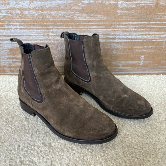 Thursday Boot Company Duchess Boots Green Suede Preppy Boho Classic Womens 7.5 - Picture 1 of 12